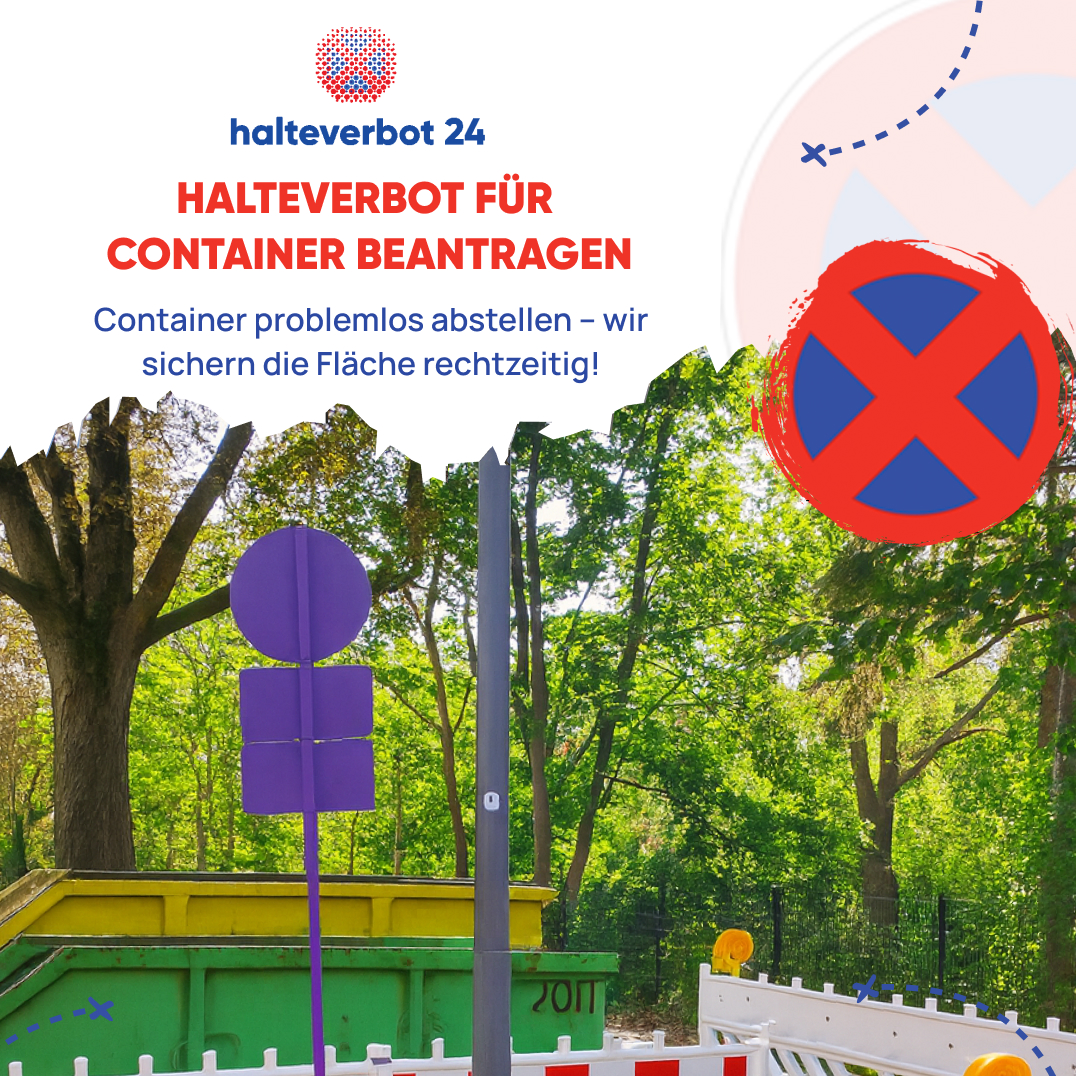 Halteverbot für Container beantragen